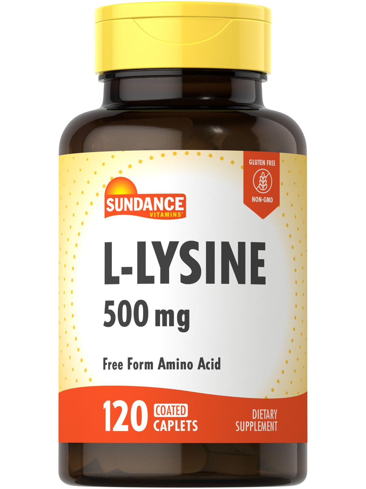 Sundance L-Lysine 500mg Free Form Amino Acid - 120 Caplets