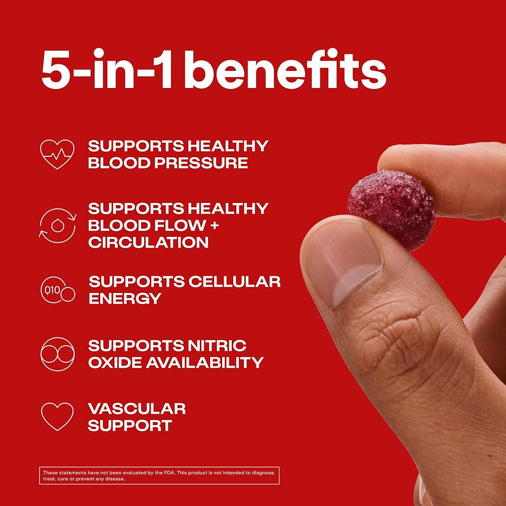HumanN SuperBeets 3-in-1 Heart Gummies - 3X Absorption CoQ10 - Plus
