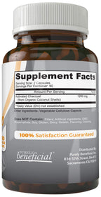 PURELY beneficial Activated Coconut Charcoal 1200mg - 180 Capsules - image 2