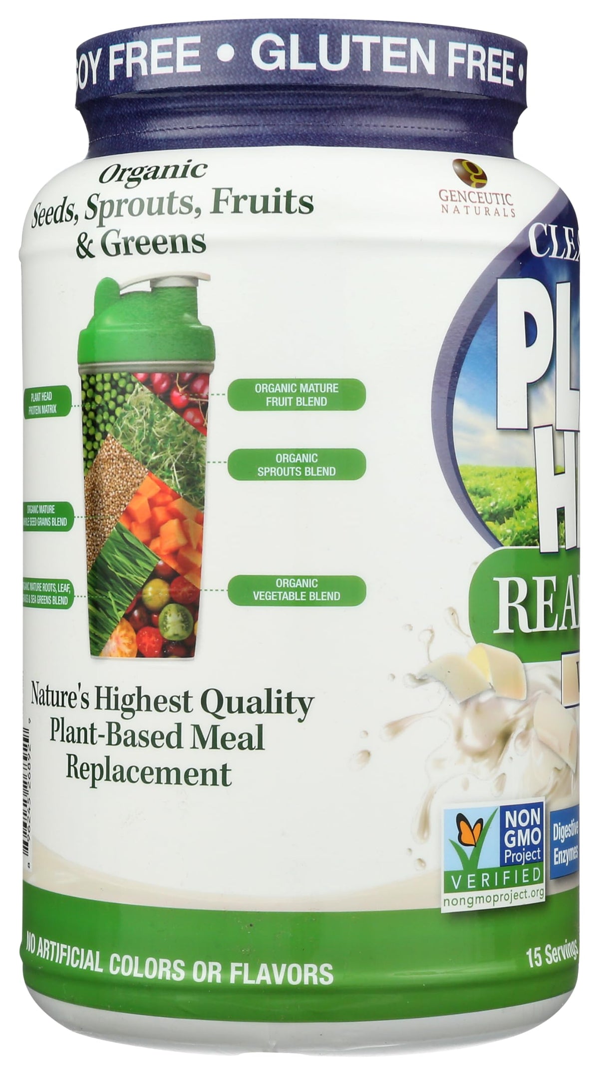 Genceutic Naturals Plant Head Real Meal Dietary Supplement, 2.3 Pound