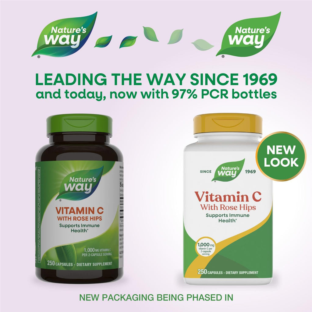 Nature's Way Vitamin C with Rose Hips 1,000 mg - 250 Capsules - image 2
