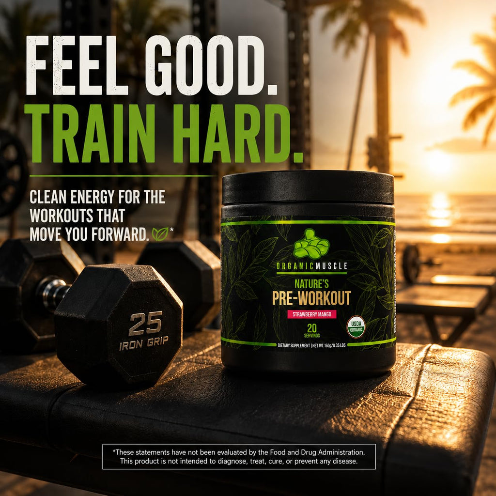 Organic Muscle Pre-Workout Powder Strawberry Mango - 20 Servings - image 7
