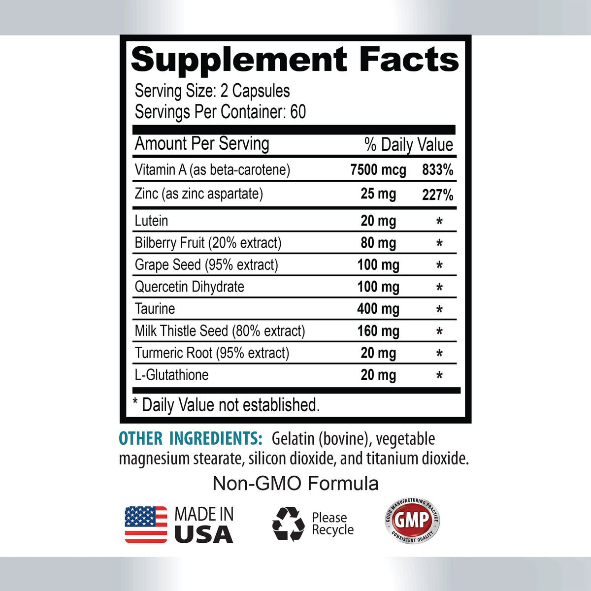 Eye Vision Guard Lutein 24 MG Advanced Eye Complex - 120 Capsules - image 5