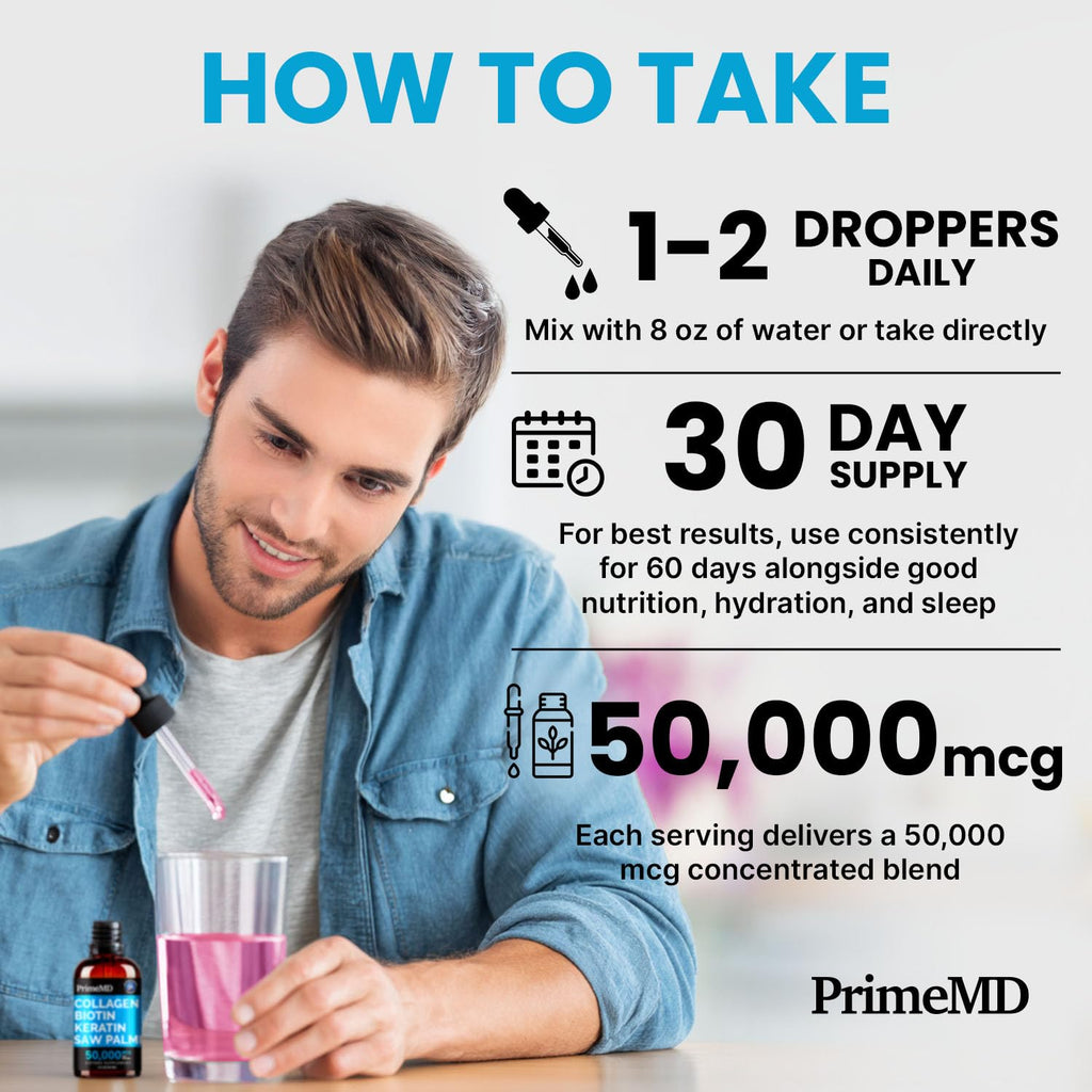 PrimeMD Hair Skin and Nails Vitamins (6810mg) w/Biotin 10000mcg