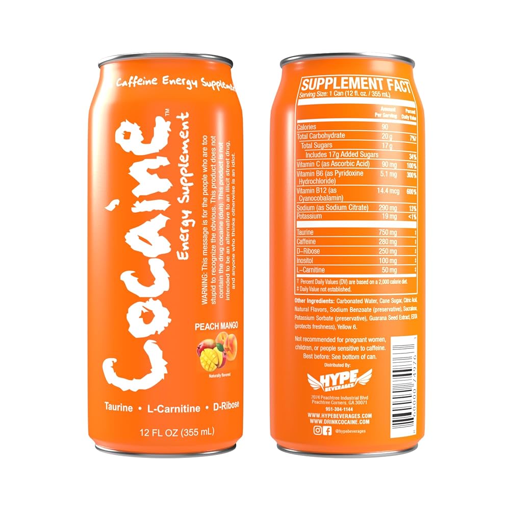 Hype Beverages Pre Workout Energy Drink 280mg Caffeine - 12 Pack