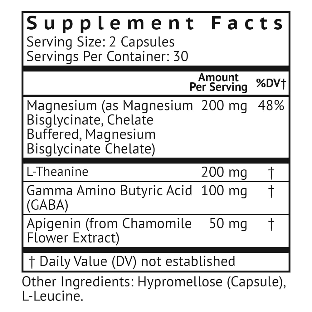 VitaMonk Melatonin-Free Sleep Aid with Magnesium, GABA, Theanine - 60 Capsules - image 2