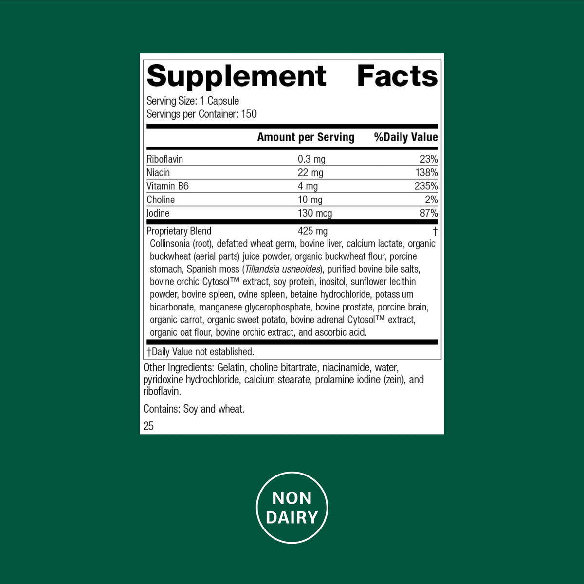 Standard Process Cholaplex Heart & Liver Support - 150 Capsules - image 2