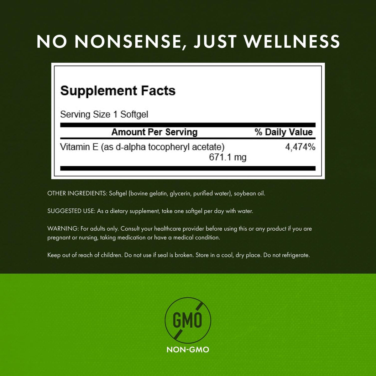 Swanson Natural Vitamin E 1000 IU - 500 Softgels (2 Pack) - image 2