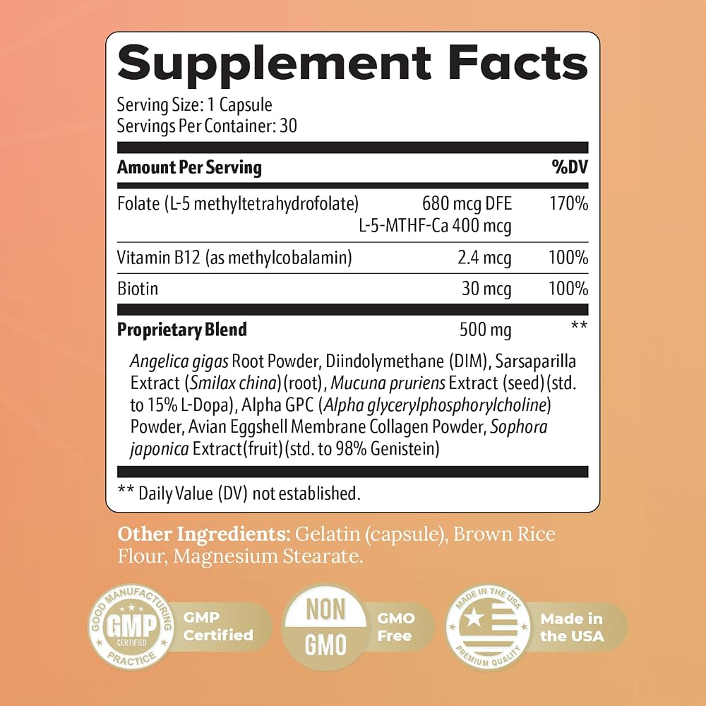 Nature's NutriWave RevivaGlow Vitamin B12, Biotin & Folate - 30 Capsules - image 3
