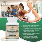 Double Wood Supplements Pregnenolone 100mg Memory & Mood - 120 Capsules - image 5