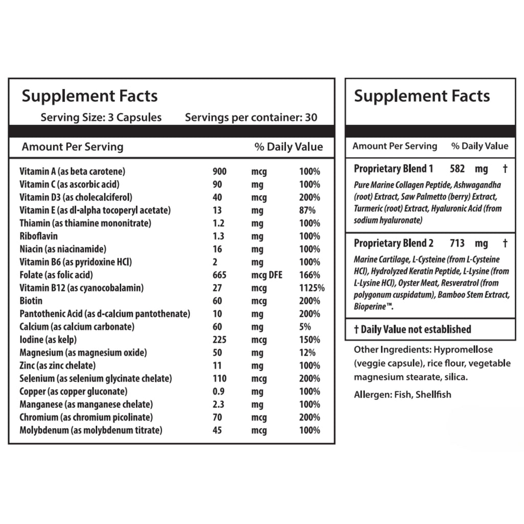 ULULIFE Hair Growth Vitamins for Men & Women - Advanced Multivitamin