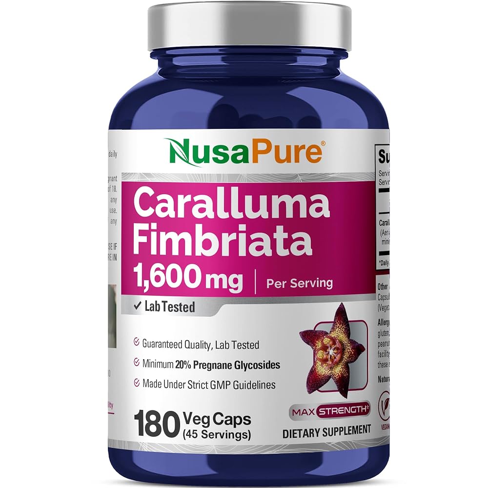 NusaPure Caralluma Fimbriata 1600mg - 180 Vegetarian Capsules