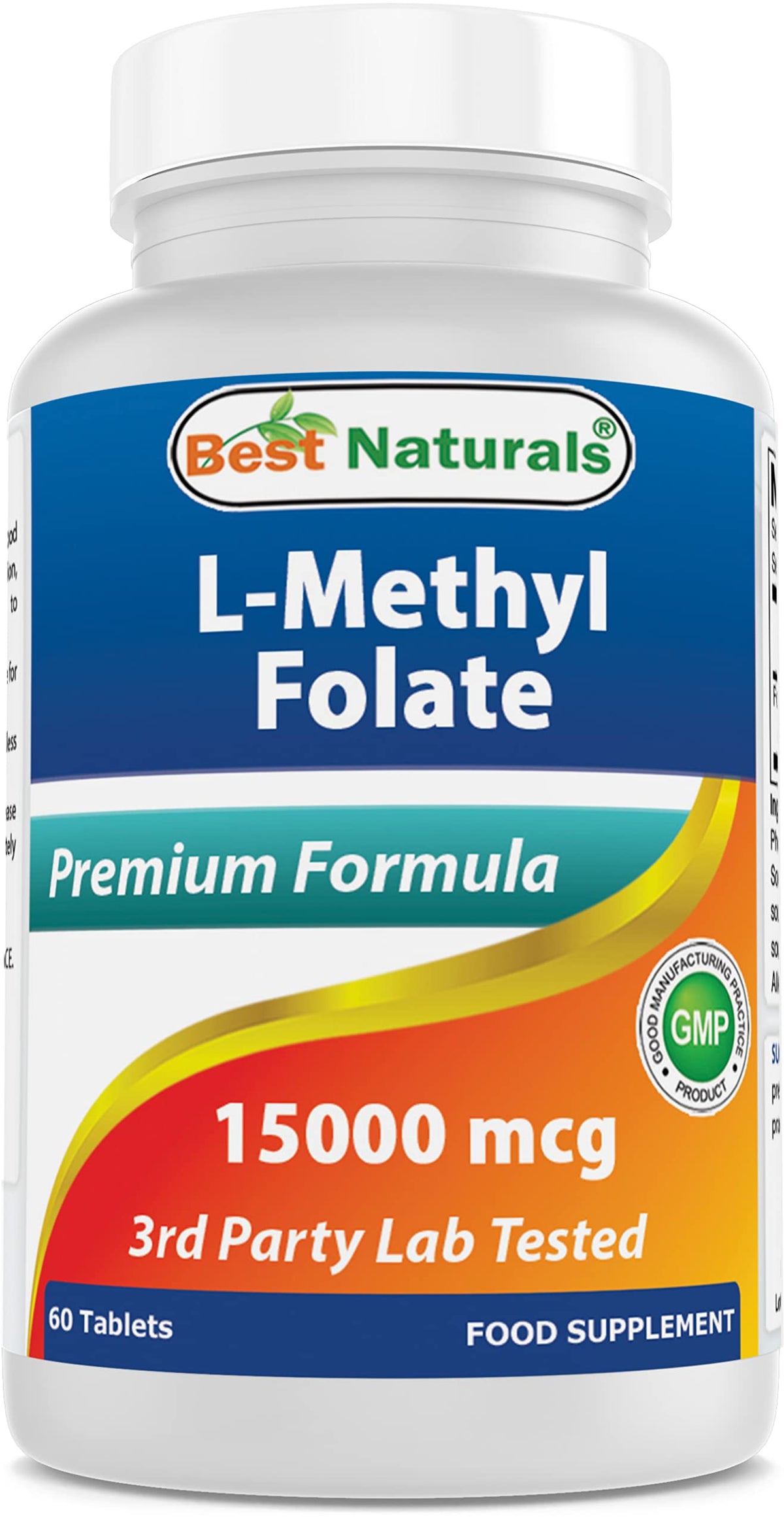 Best Naturals Methyl Folate 15000 mcg - 60 Tablets