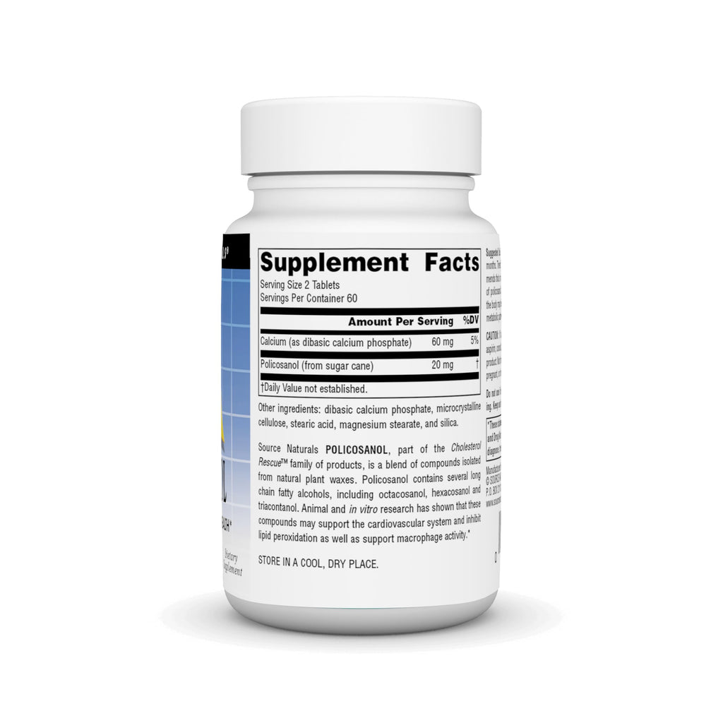 Source Naturals Policosanol 10 mg - 120 Tablets - image 2