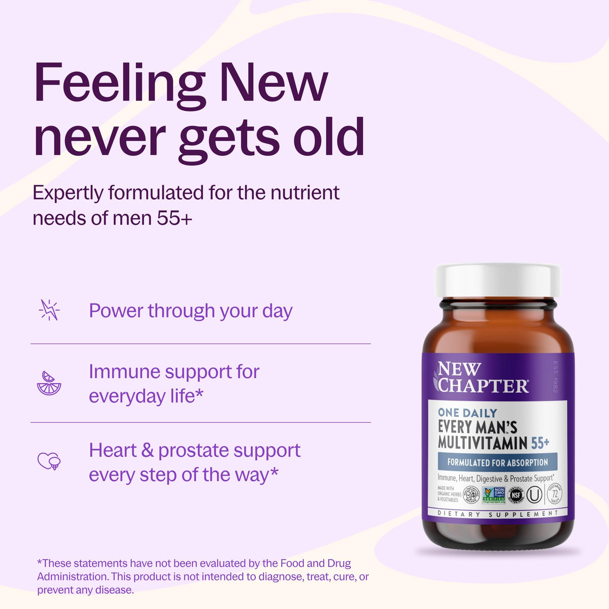 New Chapter Multivitamin for 50 Plus Immune Support