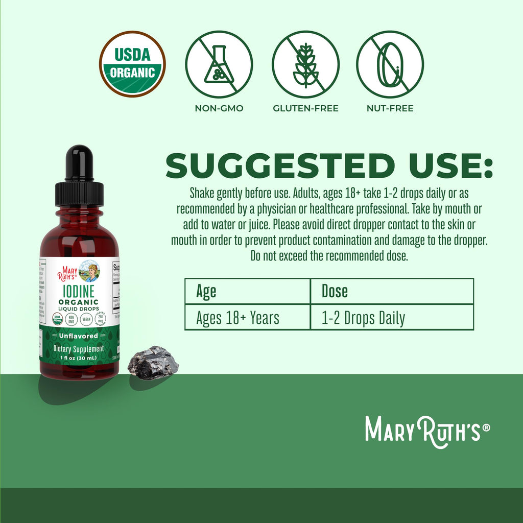 MaryRuth's USDA Organic Iodine Liquid Drops - 1 fl oz - image 3