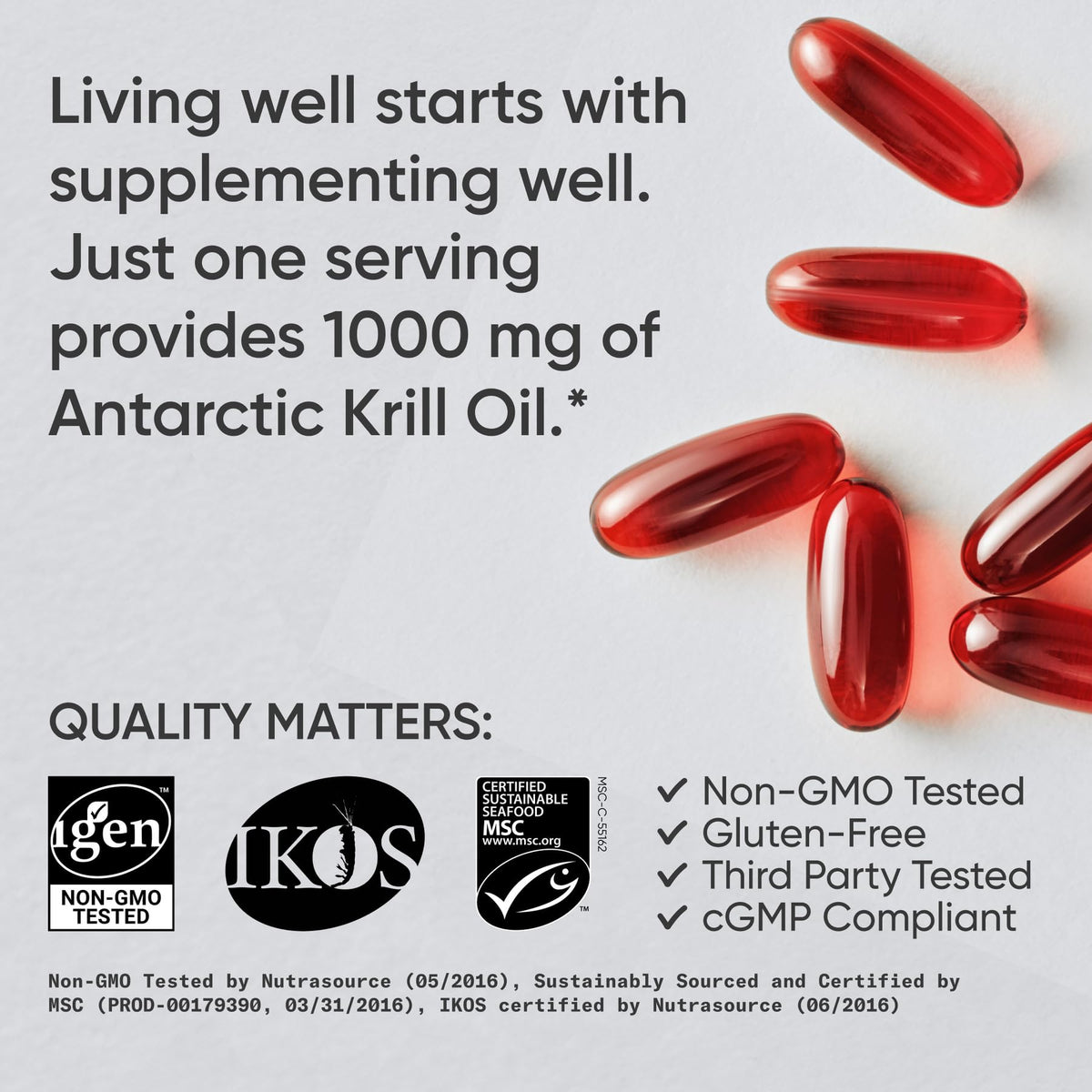 Sports Research Antarctic Omega-3 Krill Oil 1000mg - 30 Softgels - image 4