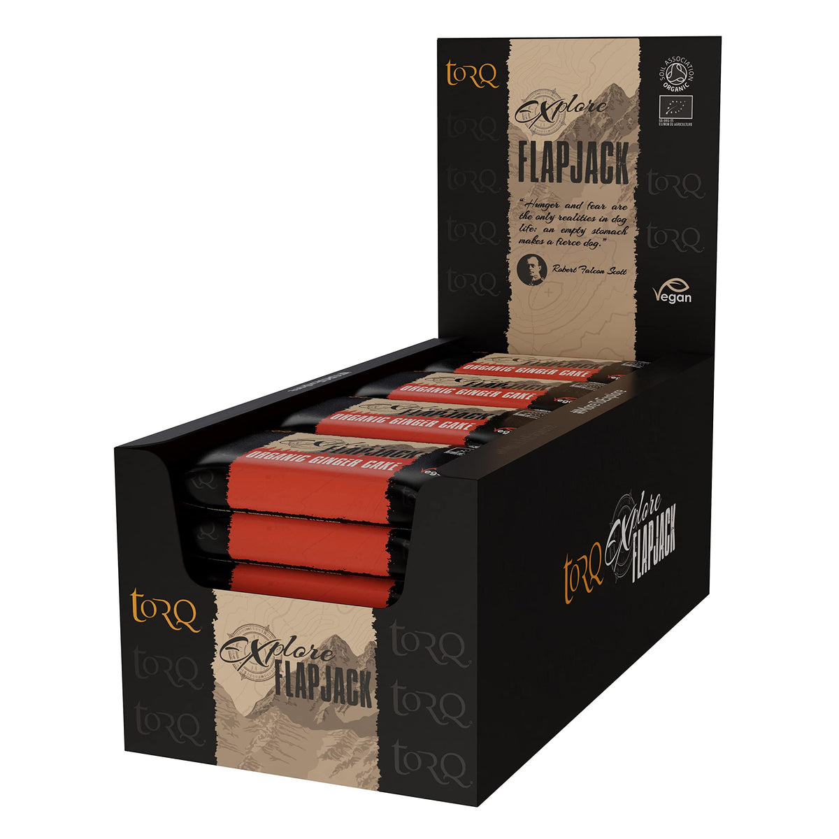 TORQ Explore Organic Flapjack Ginger Cake - 20 Bars