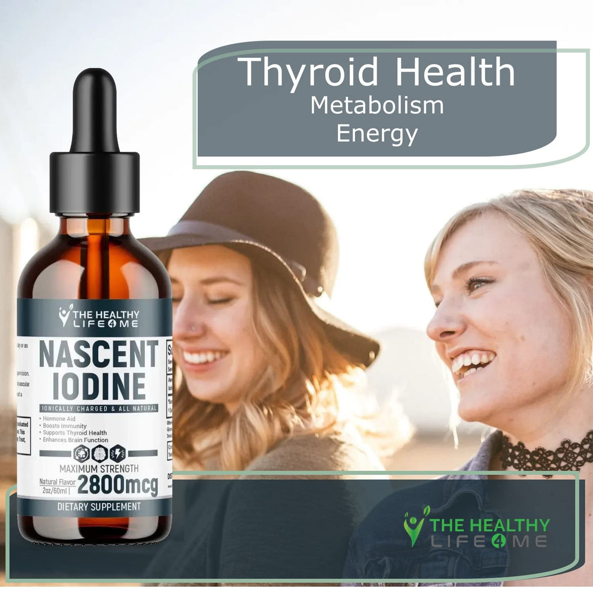 THE HEALTHY LIFE 4 ME Nascent Iodine Drops 2800mcg - 2 Fl Oz - image 4