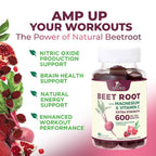 Nature's Nutrition Beet Root Gummies for Energy & Heart Health - 60 Gummies - image 5