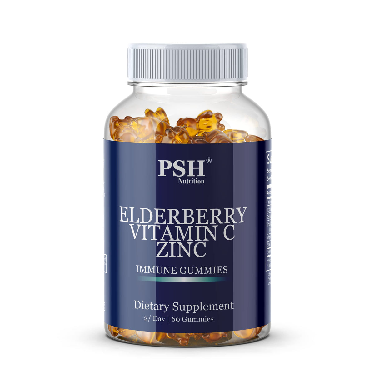 PSH Nutrition Vitamin C & Elderberry Gummies - 60 Count