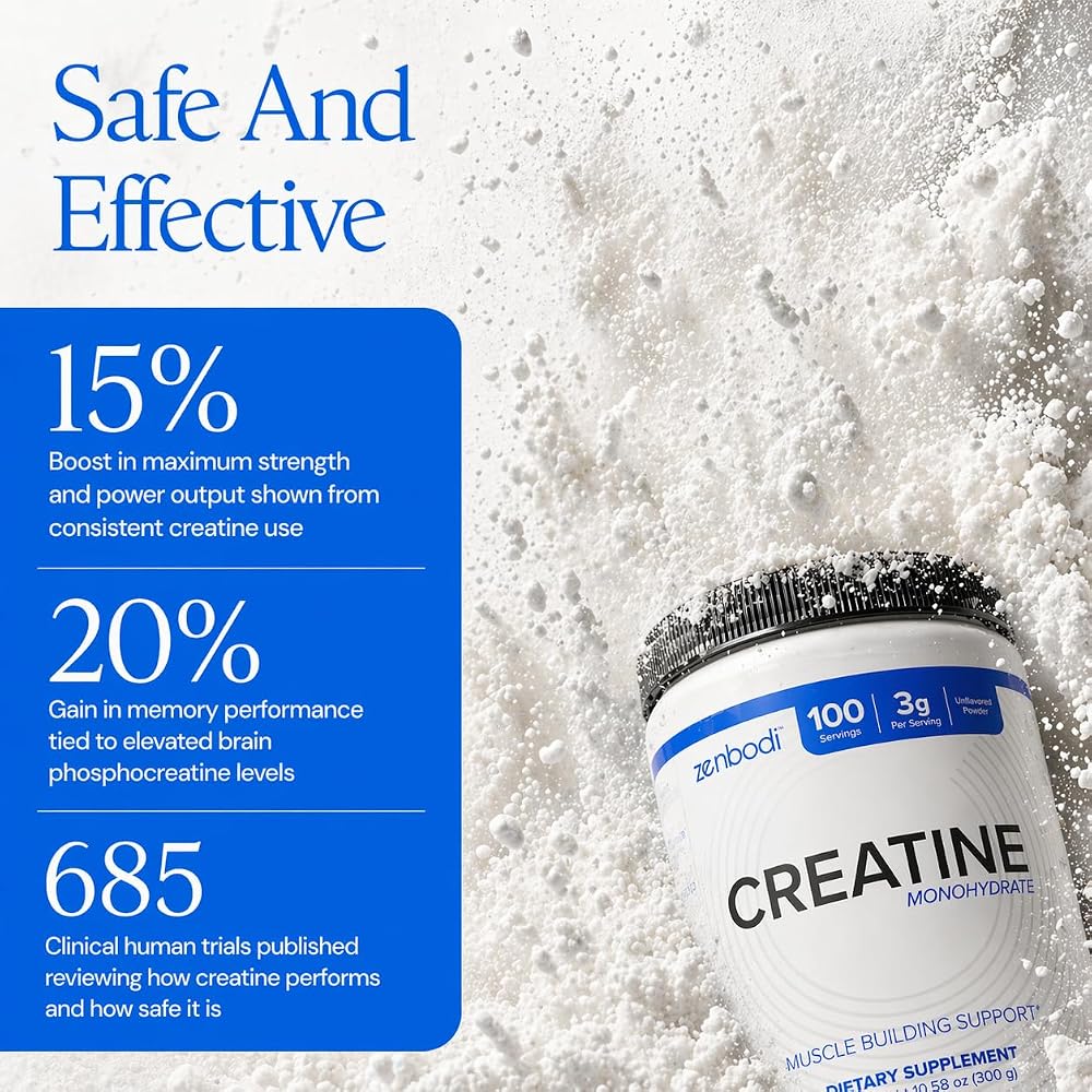 zenbodi Creatine Monohydrate Powder for Muscle Building - 300g - image 4