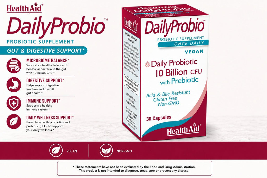 HealthAid DailyProbio Daily Probiotic 10 Billion CFU - 30 Capsules - image 4