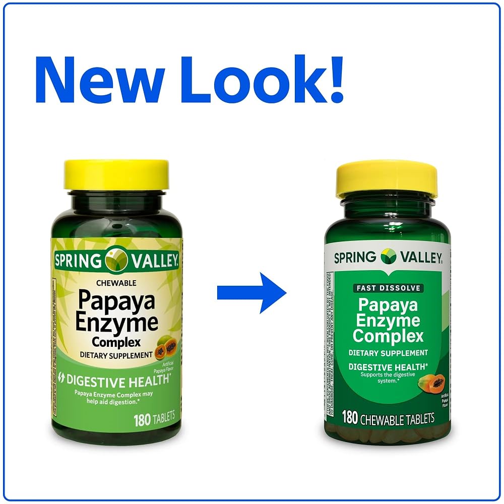 Ravazzi Spring Valley Papaya Enzyme Complex - 180 Tablets - image 2