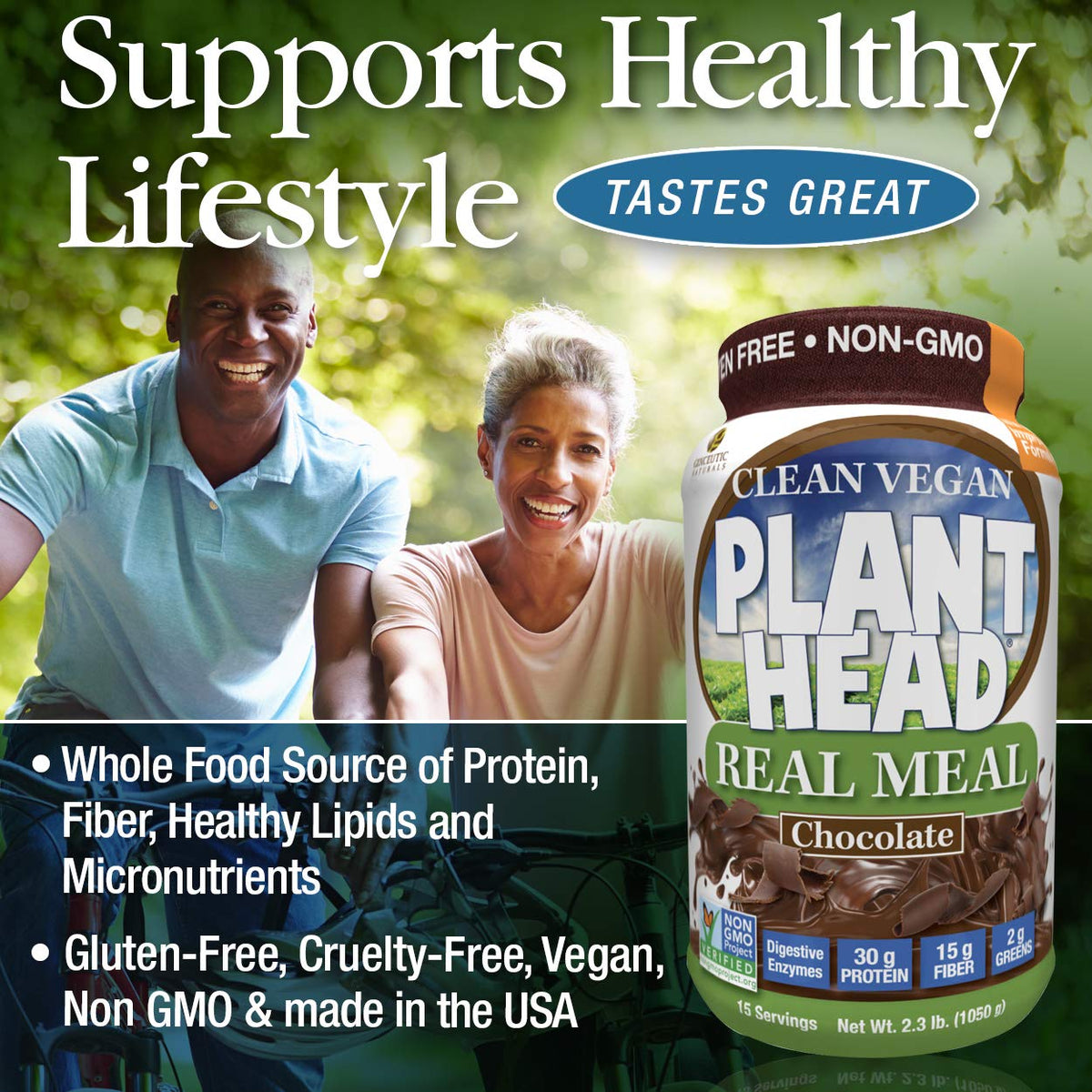 Genceutic Naturals Plant Head Real Meal Dietary Supplement, 2.3 Pound