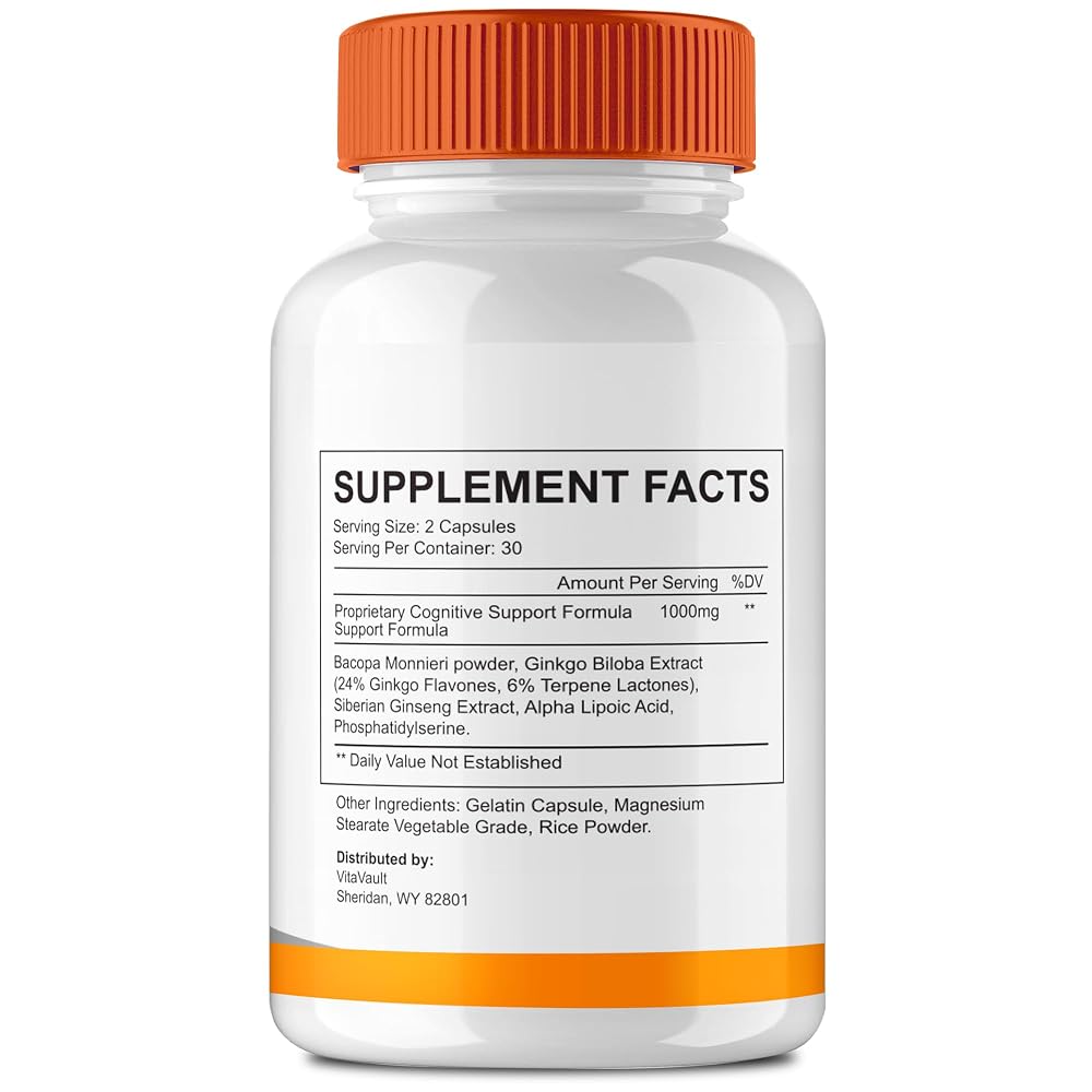 Vitavault Arialief Brain Supplements Memory and Focus - 300 Capsules - image 2