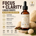 FUNGISIP Lion's Mane Mushroom Tincture Drops for Focus & Clarity - 2 oz - image 2