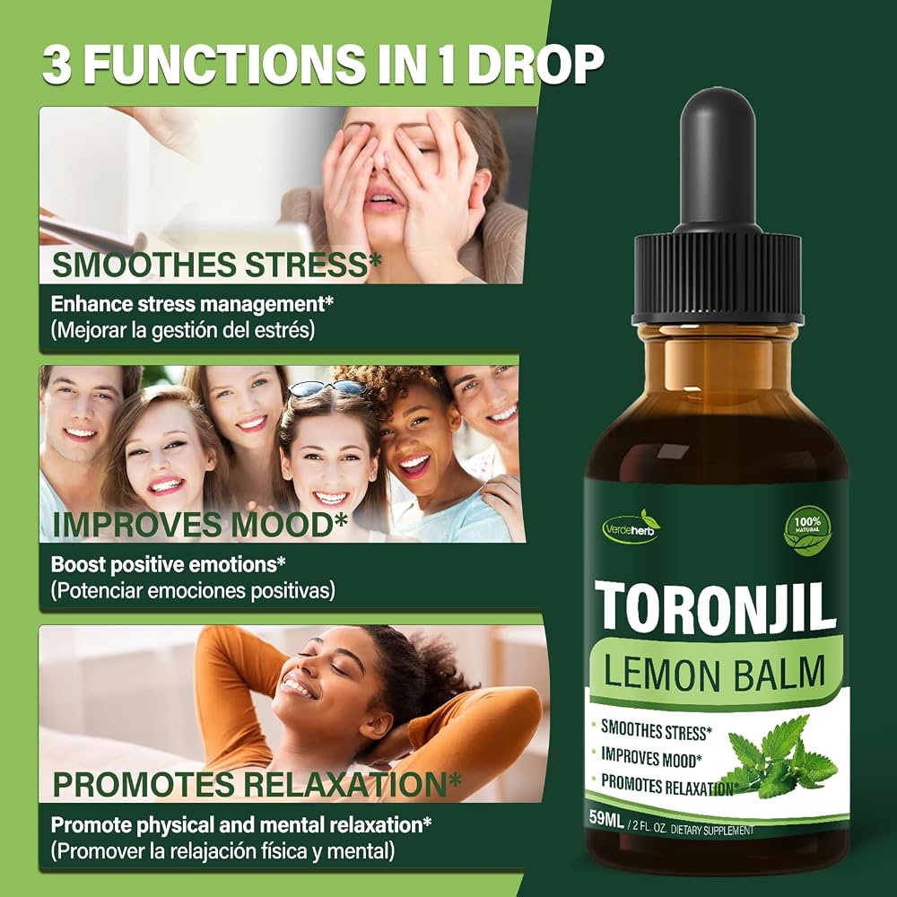 Verdeherb Lemon Balm Extract Liquid Drops for Mood & Relaxation - 2 Fl Oz - image 2