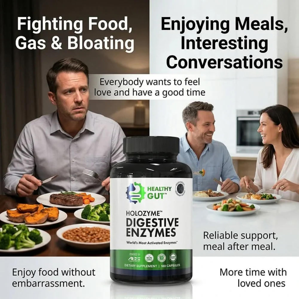 Healthy Gut HoloZyme Max Strength Digestive Enzymes - 180 Capsules - image 4