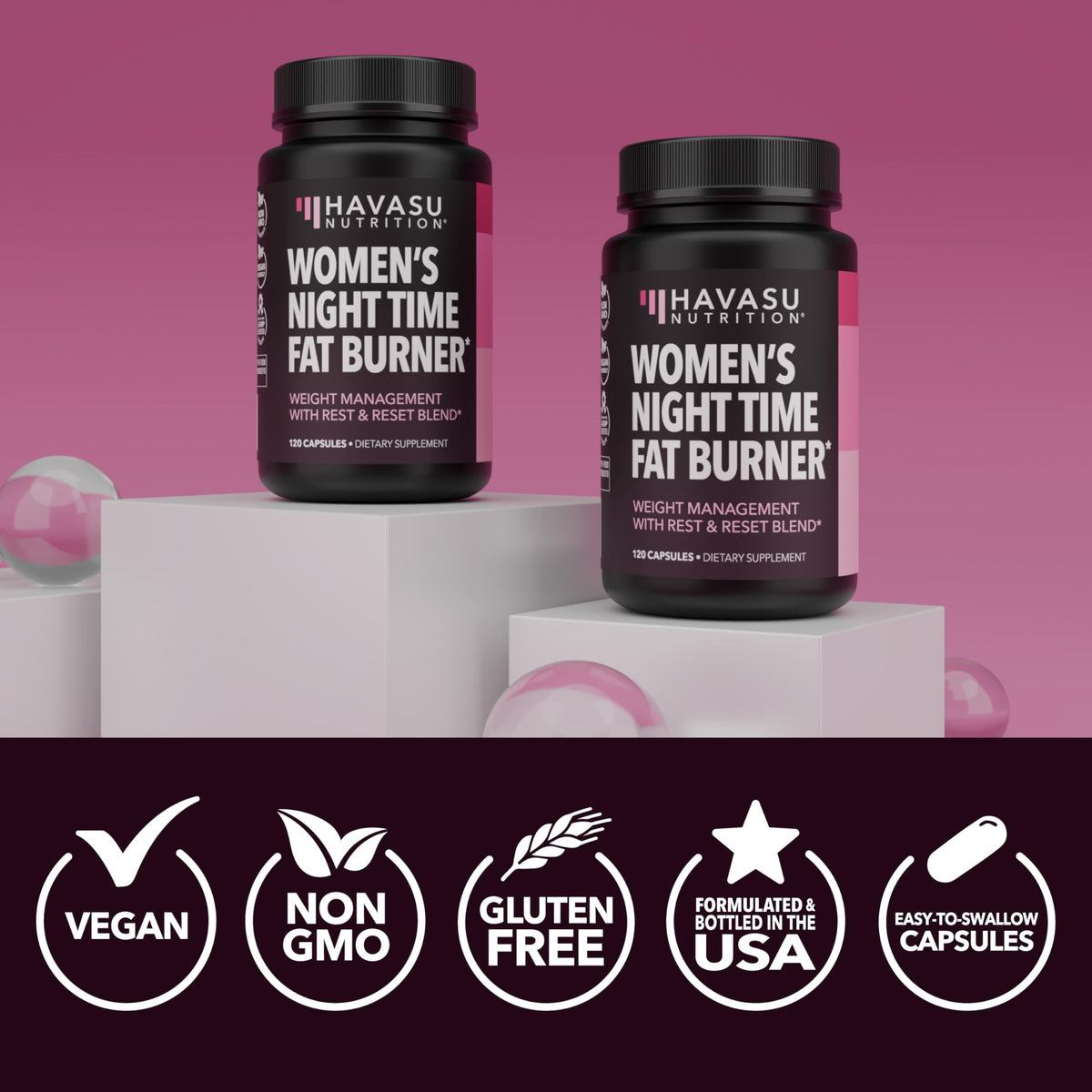HAVASU NUTRITION Night Time Fat Burner Capsules for Women