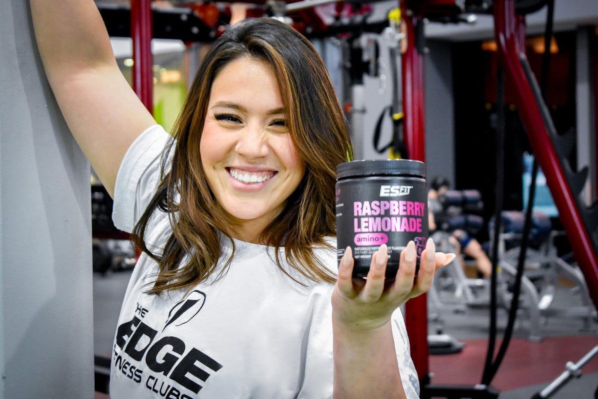 ES FIT Amino+ Powder - Pre and Post Workout with Caffeine + Green Tea