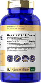 Carlyle L-Tyrosine 1000mg - 300 Capsules - image 2