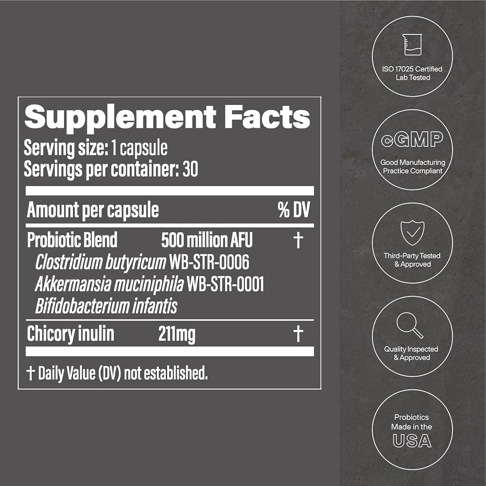 MAPUG GLP-1 Probiotic 30 Capsules - 500M AFU Multi-Strain Probiotic +