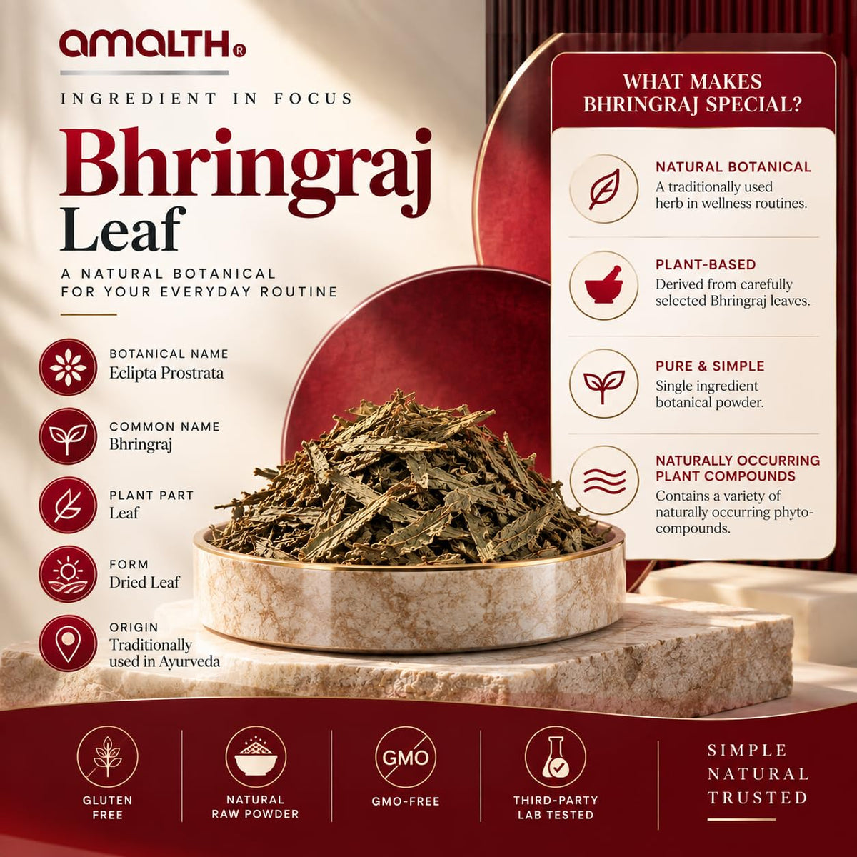 AMALTH Bhringraj Capsules 1500 mg - 120 Vegetarian Capsules - image 3