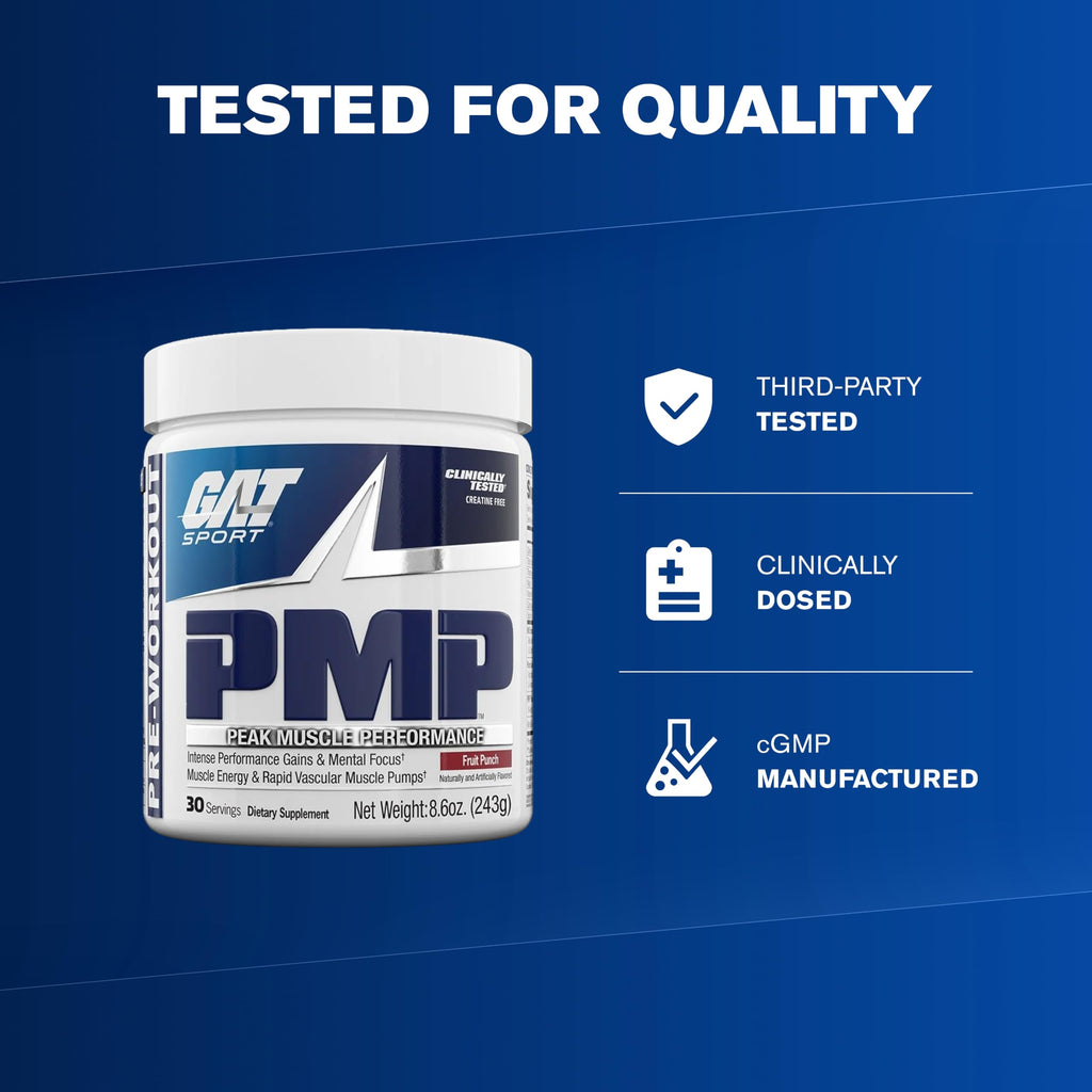 GAT SPORT PMP Pre-Workout Powder Fruit Punch - 8.6 oz - image 4