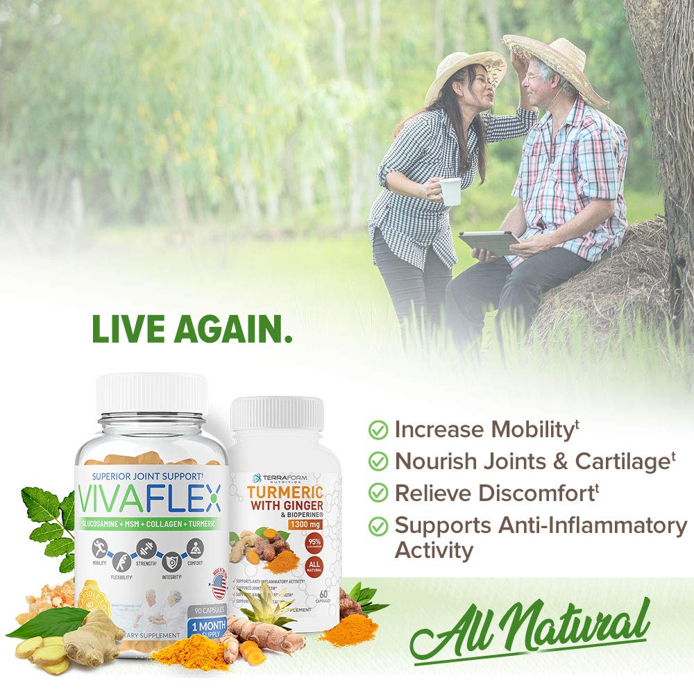 TerraForm Nutrition Vivaflex Plus Turmeric Curcumin Joint Relief - image 5