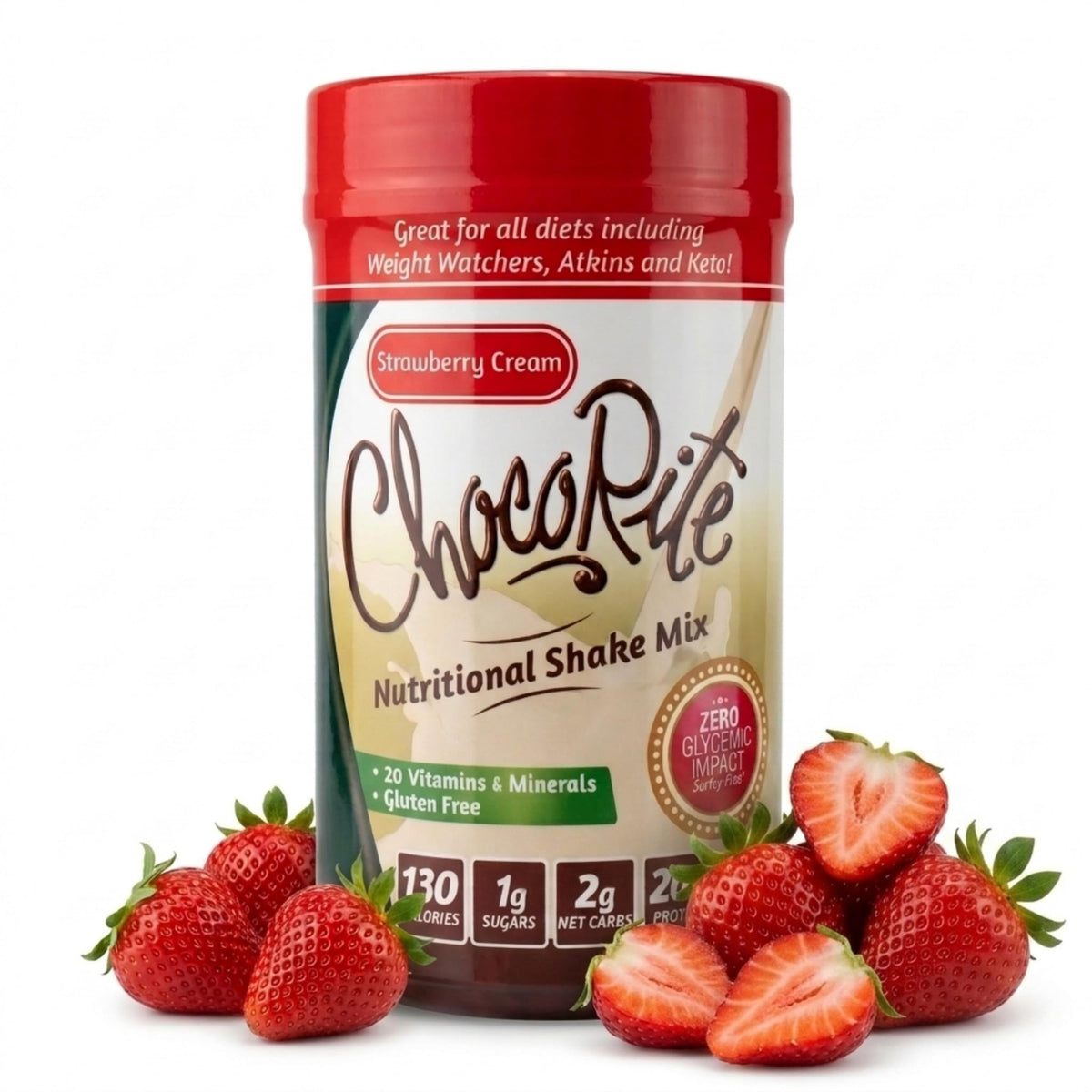 ChocoRite Strawberry Cream Protein Shake Mix - 15.1 oz