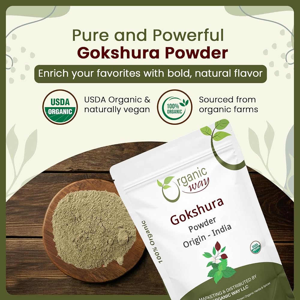 Organic Way Gokshura Powder - 8 Ounce - image 5