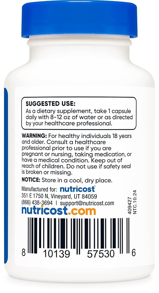 Nutricost S-Acetyl L-Glutathione 100mg - 60 Capsules - image 4