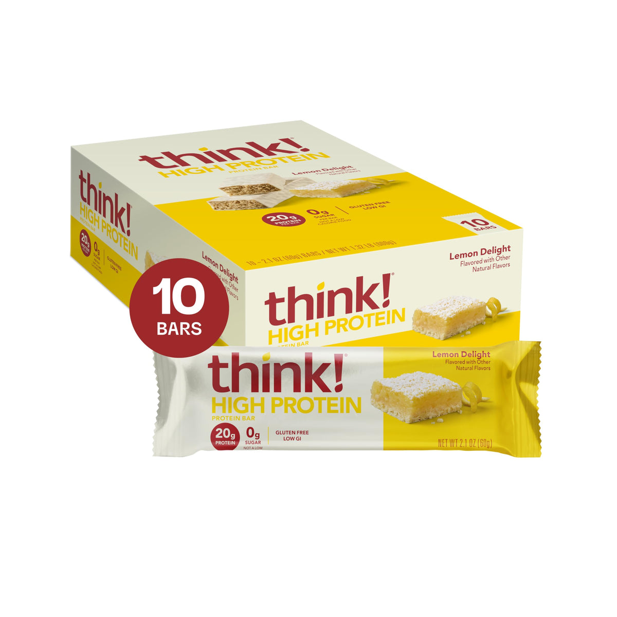 thinkThin High Protein Bar Lemon Delight - 10 Count