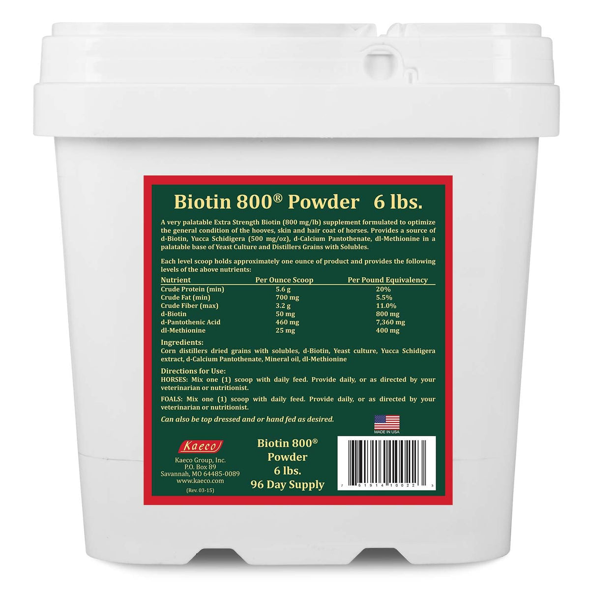 KAECO GROUP INC Biotin 800 Powder - 6 lb - image 5