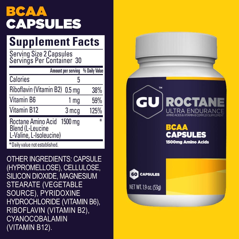 GU Energy Roctane Ultra Endurance BCAA Capsules - 60 Count - image 2