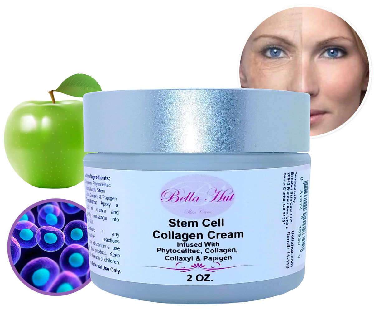 BELLAHUT Natural Phyto Cell Collagen Cream - Uses the power of stem