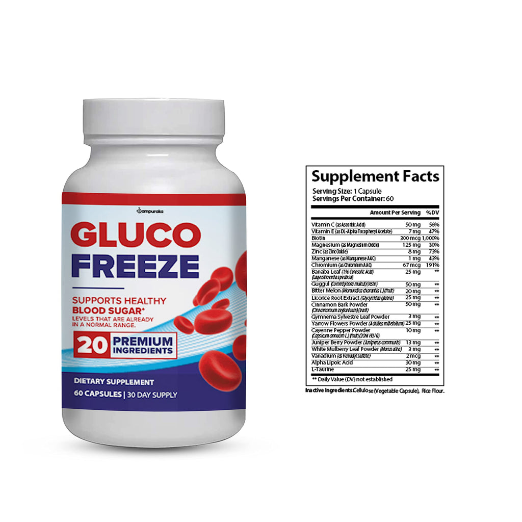 Sampuraka GlucoFreeze New Formula Supplement - 120 Capsules - image 2