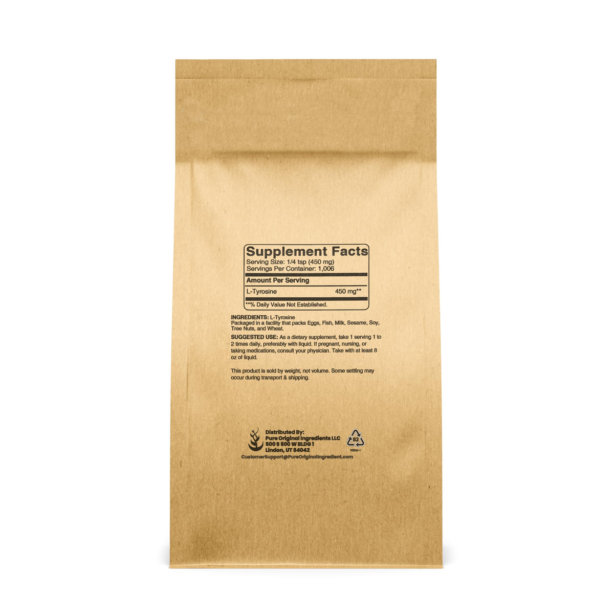 PURE ORIGINAL INGREDIENTS L-Tyrosine Powder Supplement