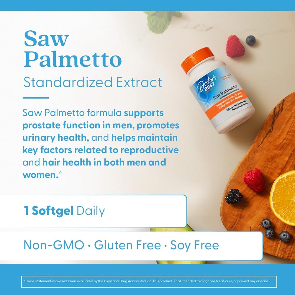 Doctor's Best Saw Palmetto Extract Supplement - 180 Softgels - image 4